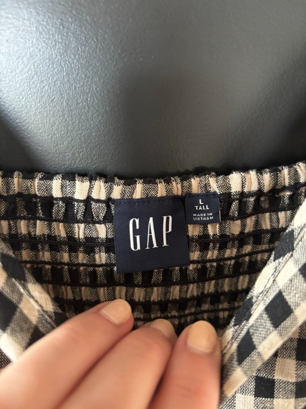 Gap Linen Gingham Midi Dress - Picture 6 of 6